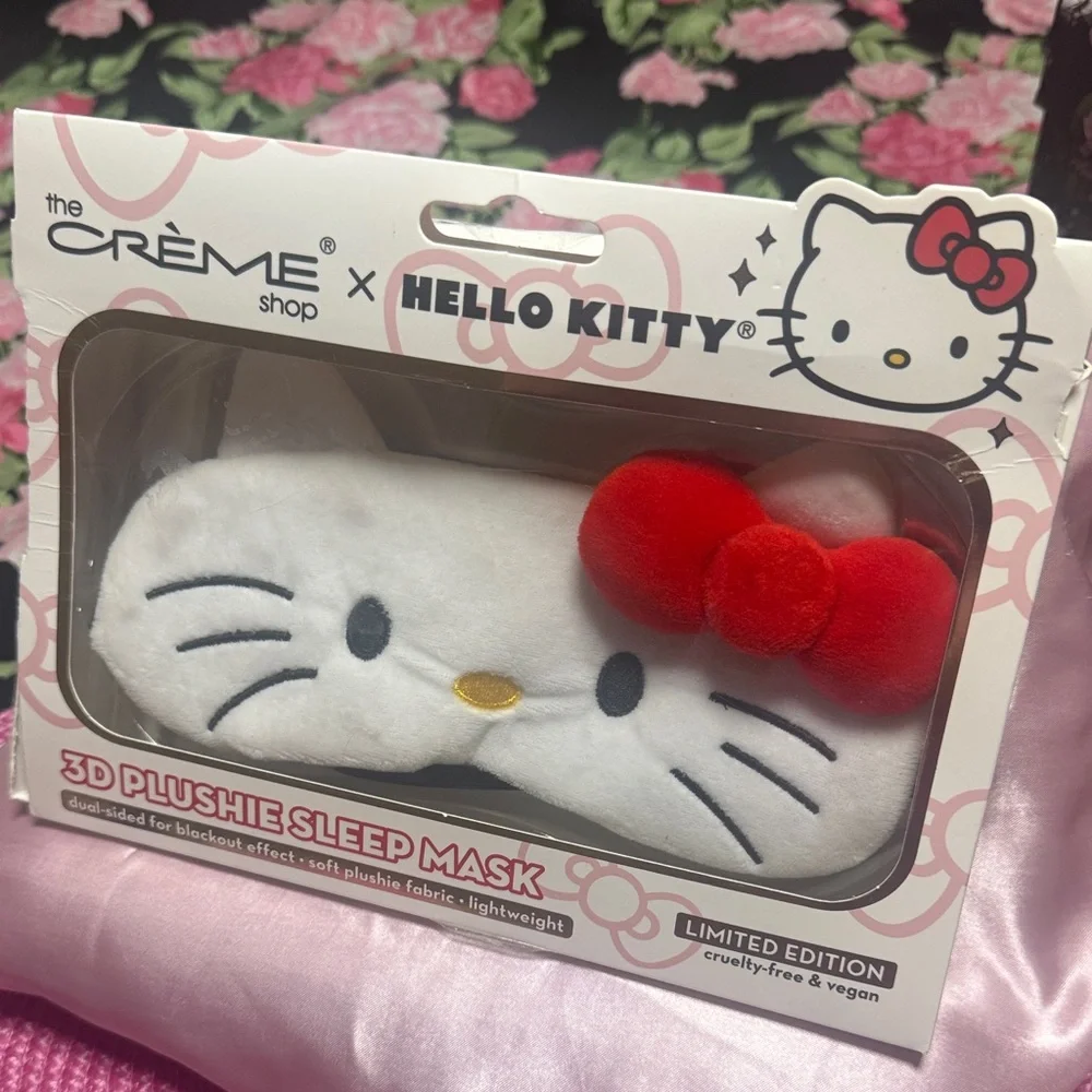 NEW Hello Kitty 3D Plushie Sleep Mask - White and Red